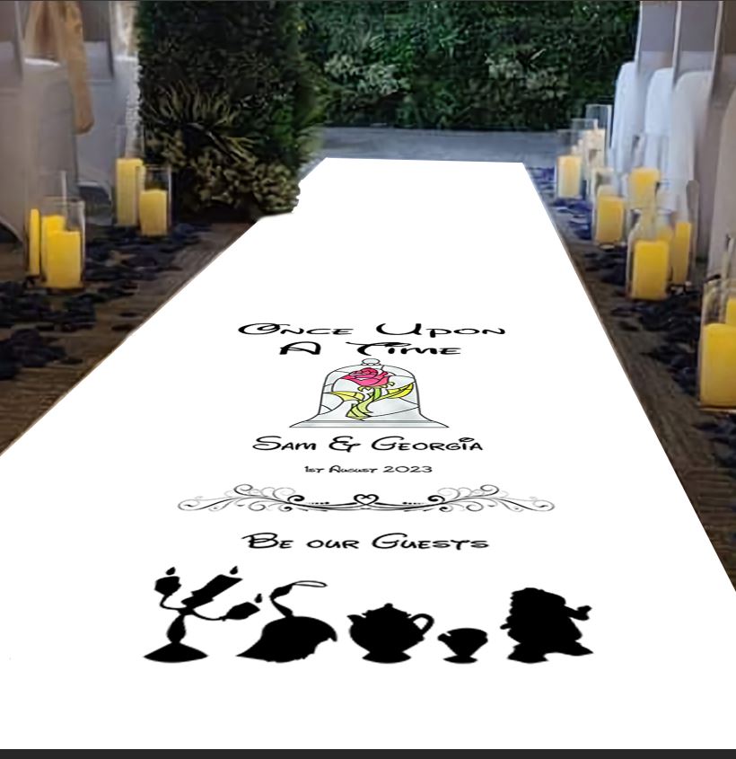Be Our Guest Beauty and the Beast Wedding Aisle runner