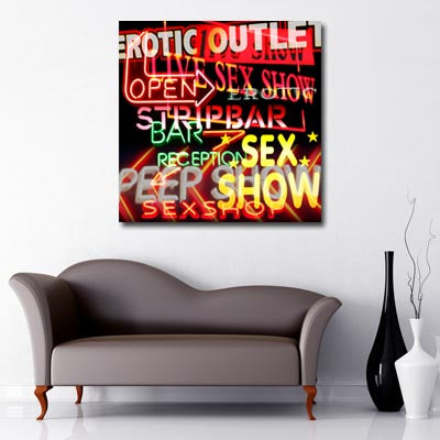 city art amsterdam neon lights