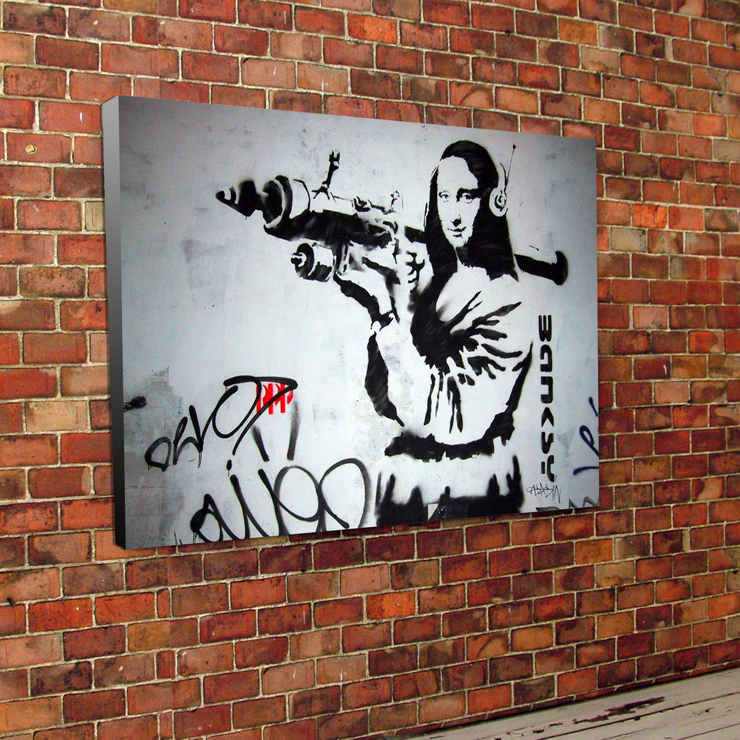 Banksy Mona Bazooka Canvas