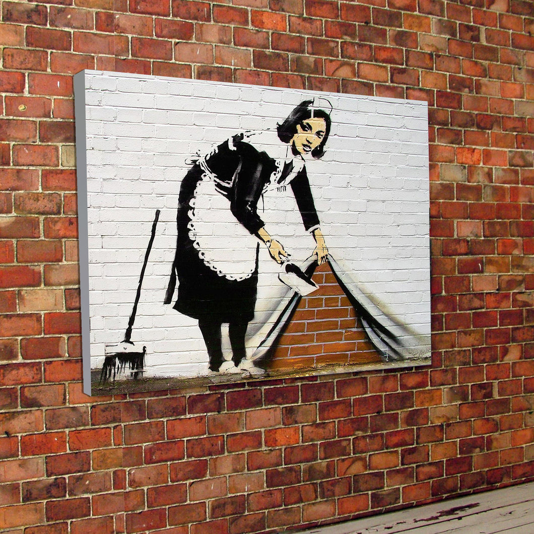 Banksy Maid Canvas