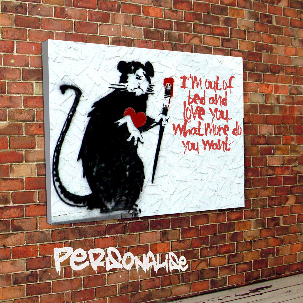 Personalised Rat Banksy Canvas