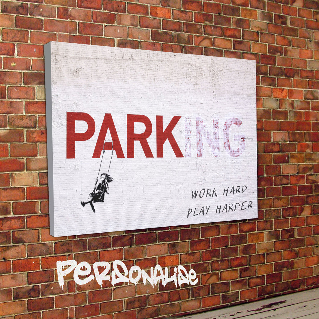 Personalised Parking Banksy Canvas