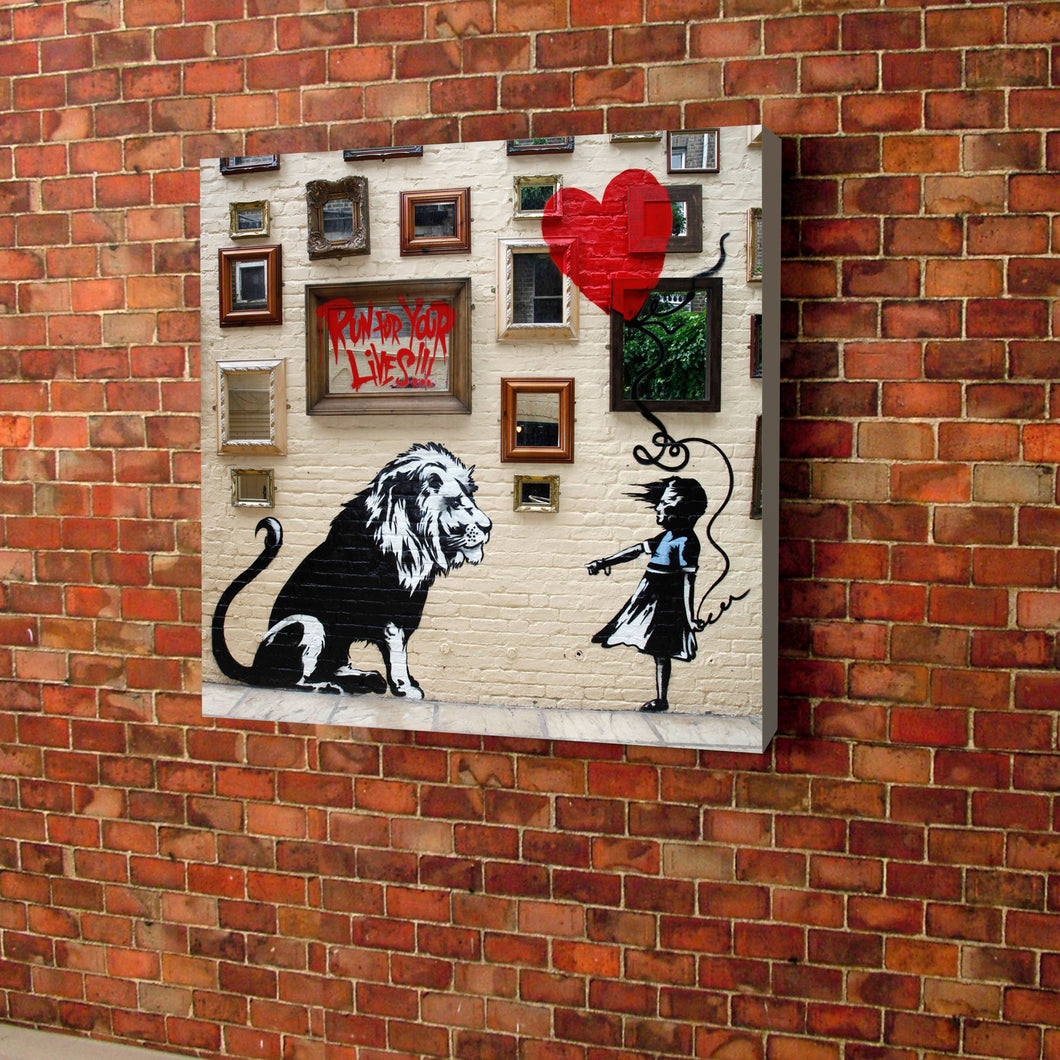 Banksy Lion Canvas