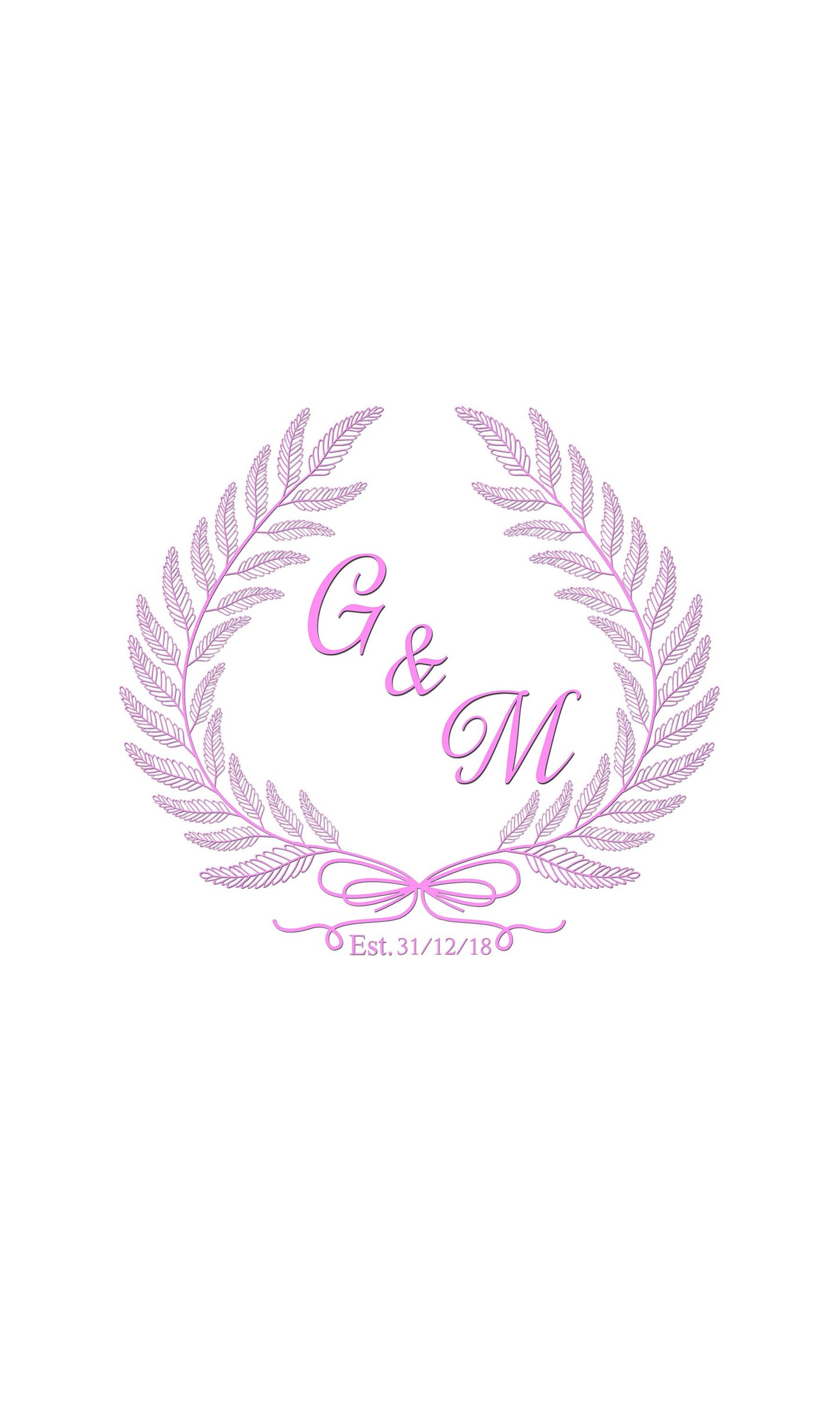 personalised wedding aisle runner pink floral initials