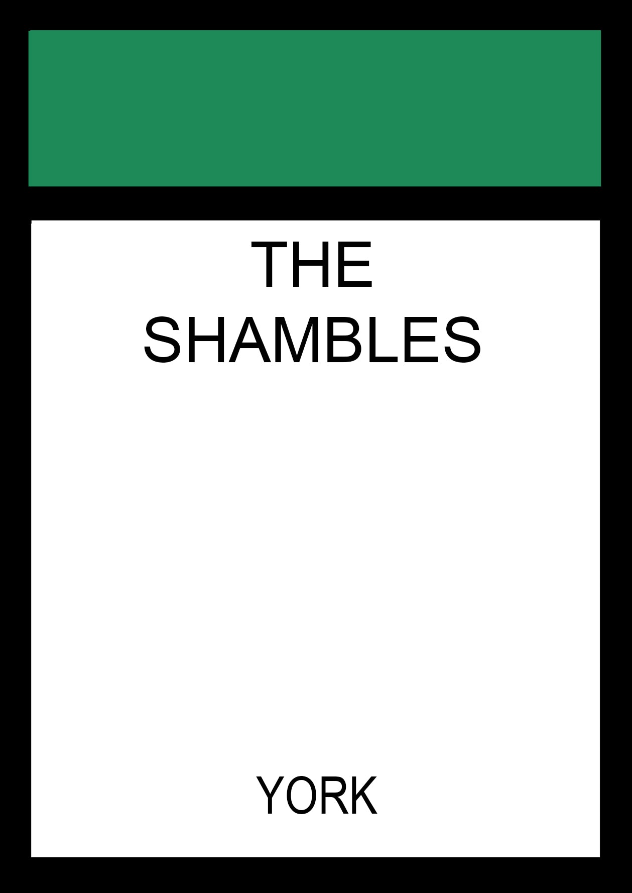 Monopoly style printed and framed personalised canvas Green