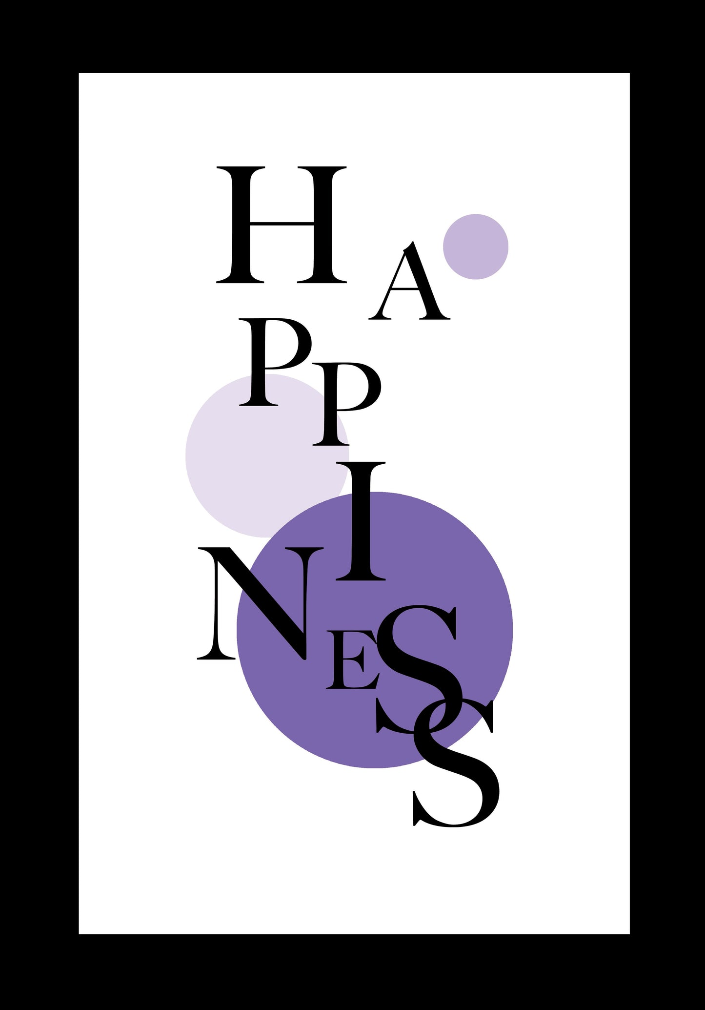 insprational quote Happiness printed on canvas or as a poster inspirational quote