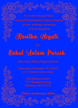 Load image into Gallery viewer, Wedding invitation personalised created to order intricate design invite evening invitation
