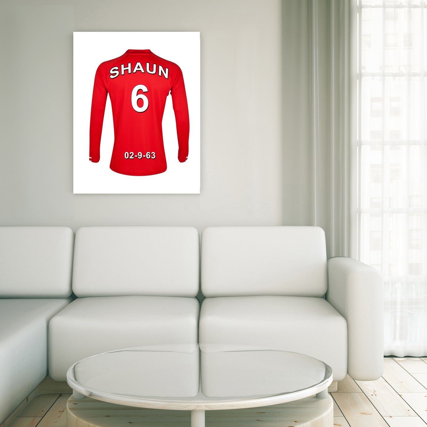 Liverpool Football Club red personalised football shirt canvas