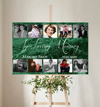 Load image into Gallery viewer, In loving memory picture collage coloured background ideal for funerals &amp; memorial

