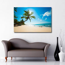 Load image into Gallery viewer, Palm Tree By The Beach Art Canvas
