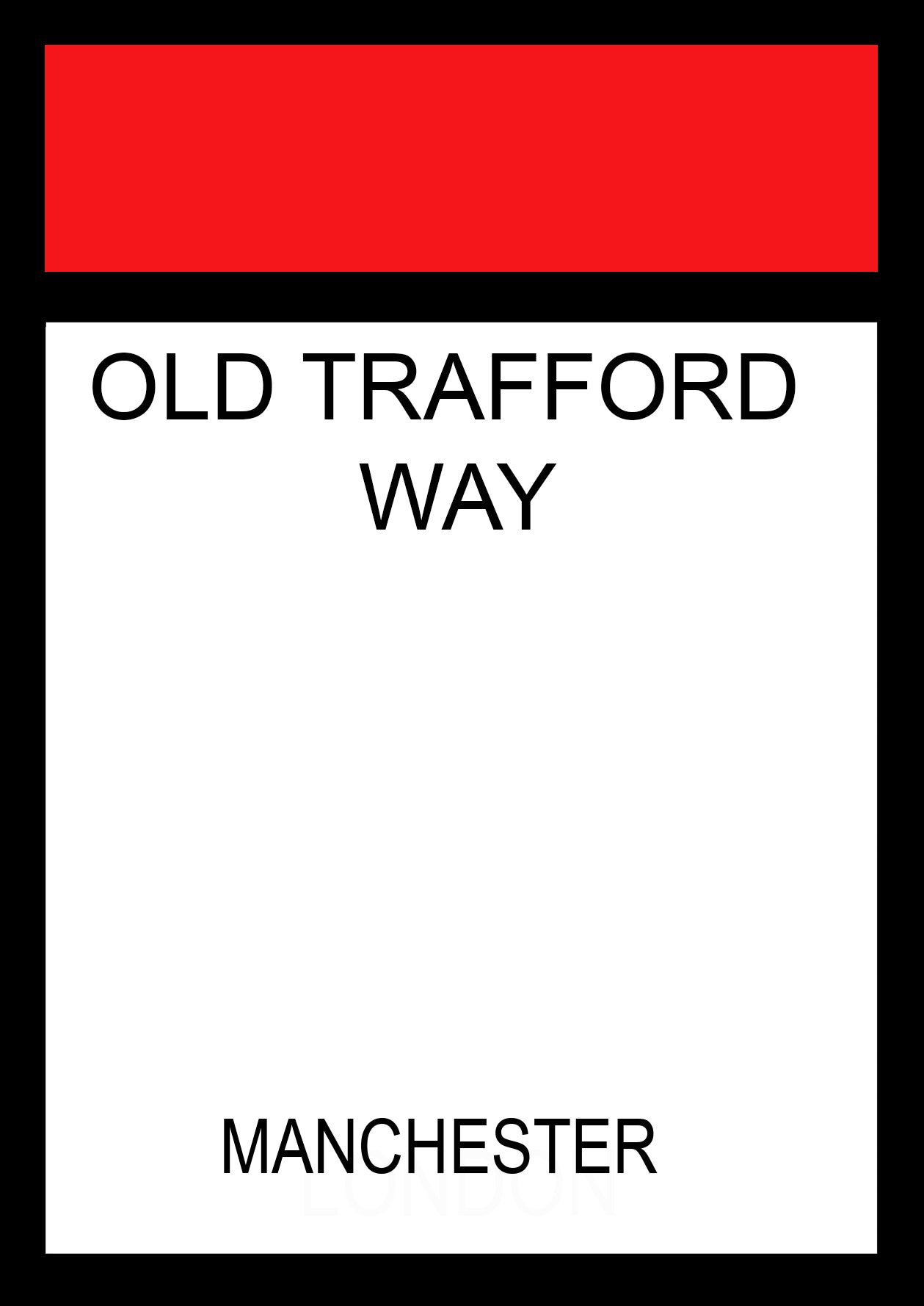 Monopoly style printed and framed personalised canvas - red