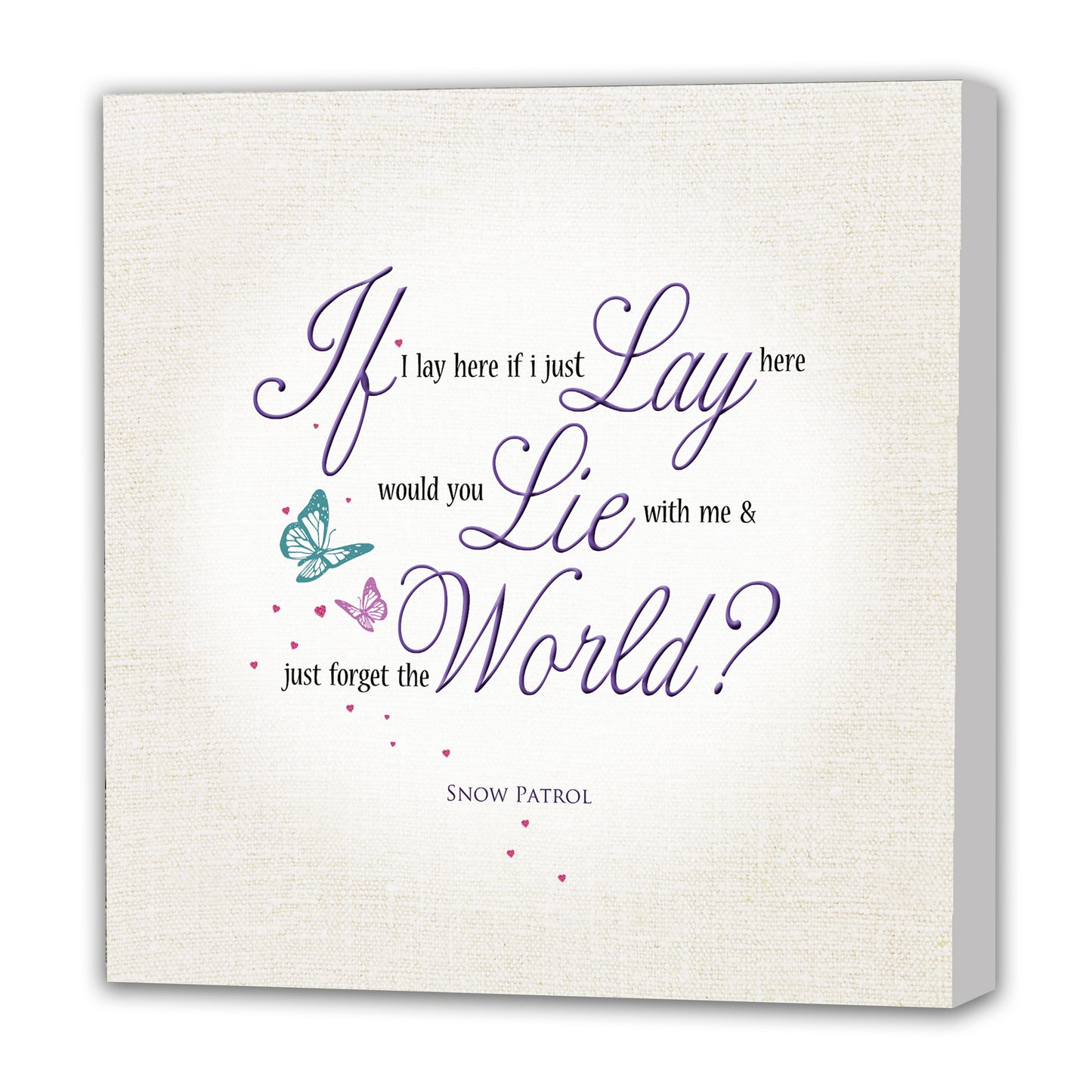 Portrait Art Canvas, Song Lyrics from Snow Patrol - Chasing Cars