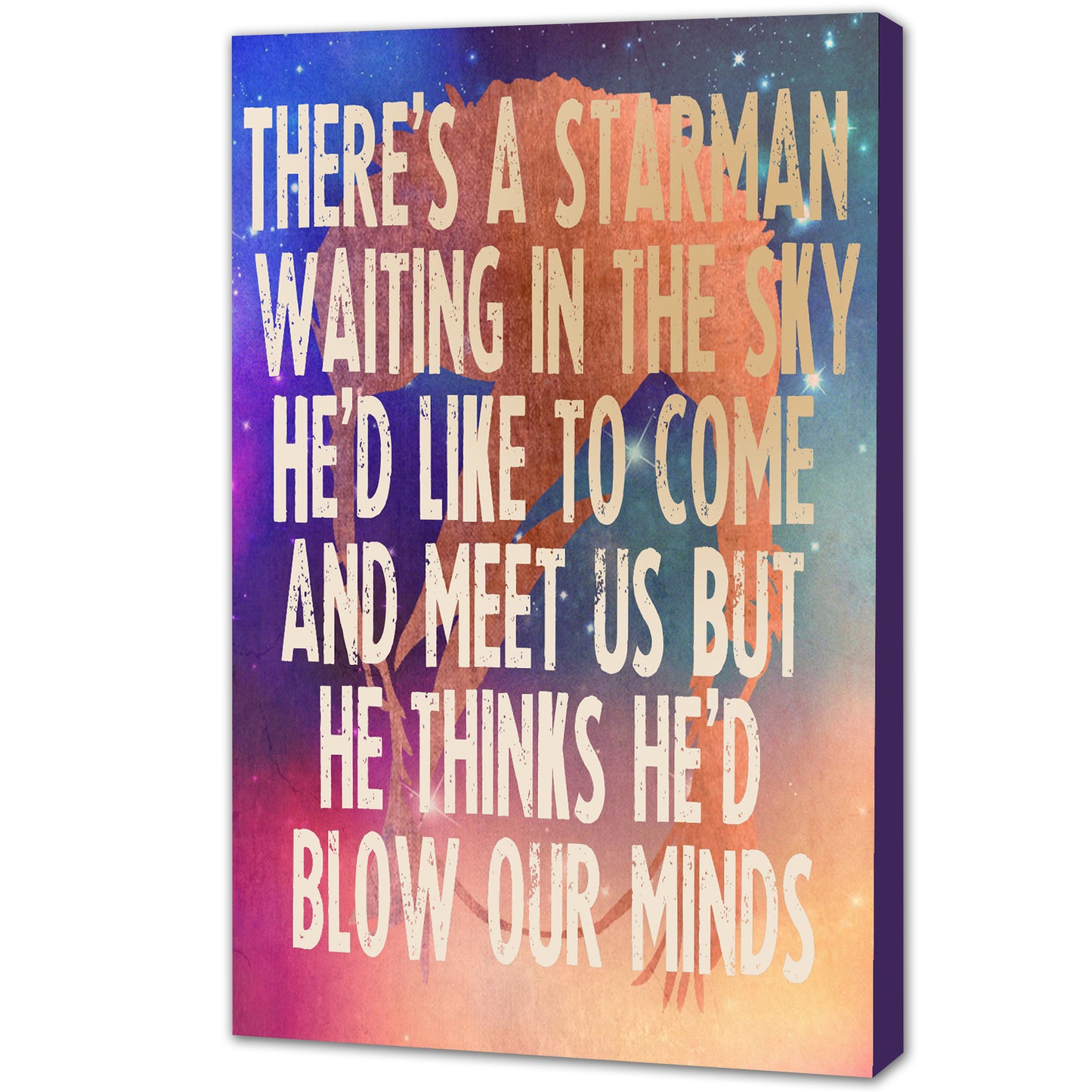 Portrait Art Canvas, Song Lyrics from David Bowie - Starman