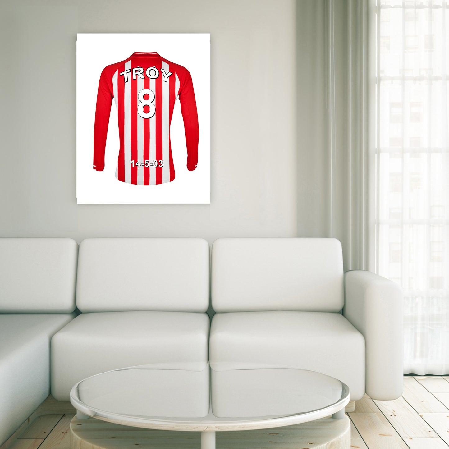 Southampton Personalised Football Shirt Canvas