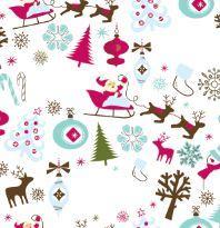 Load image into Gallery viewer, christmas table runner pinks and blues santa sleigh reindeer table decoration
