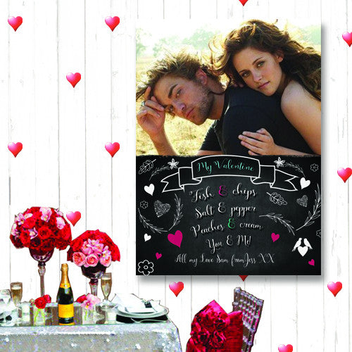 peaches and creams valentines canvas gift