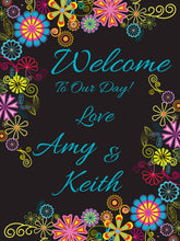 Load image into Gallery viewer, Wedding Welcome Sign - Psychedelic
