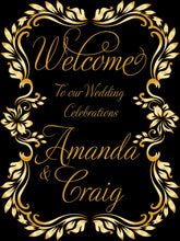 Load image into Gallery viewer, Wedding Welcome Sign - Vintage Flowers
