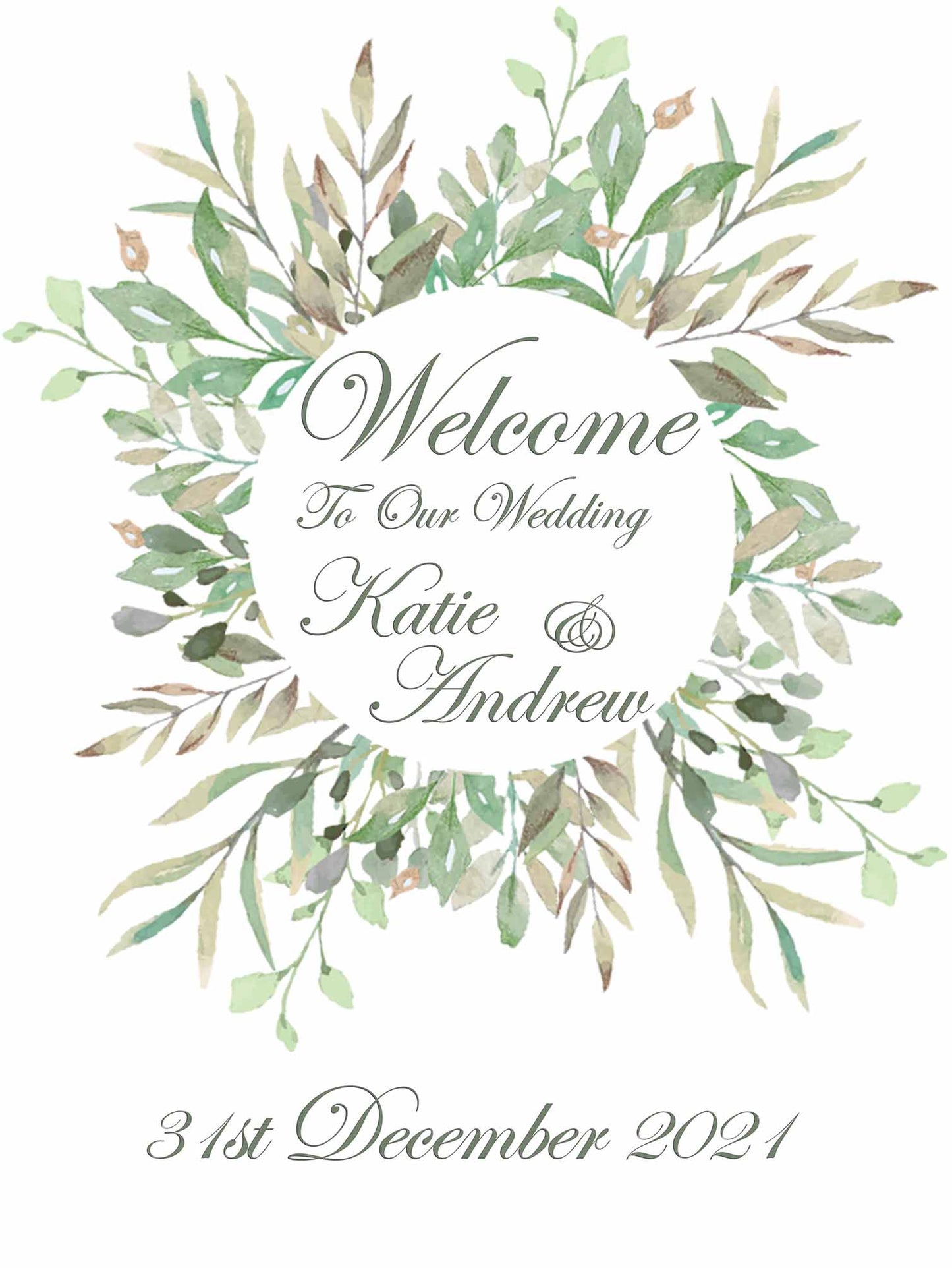 Wedding Welcome Sign - Flora