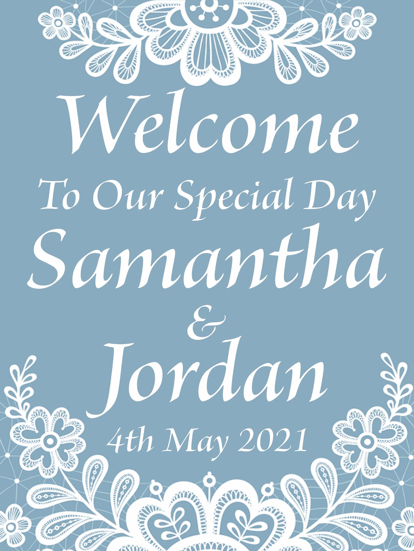 Wedding Welcome Sign - Classic Doilies
