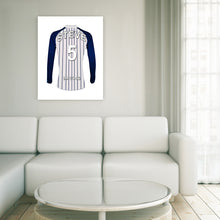 Load image into Gallery viewer, West Bromwich blue and white  personalised football shirt canvas

