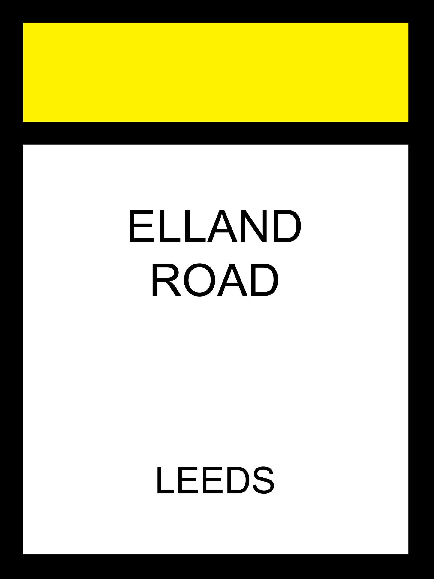 Monopoly style printed and framed personalised canvas - yellow