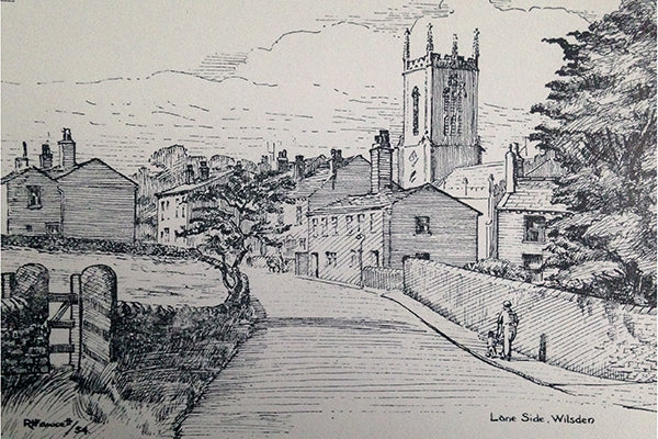 Canvas Print landscape sketch, wilsden, R Fawcett