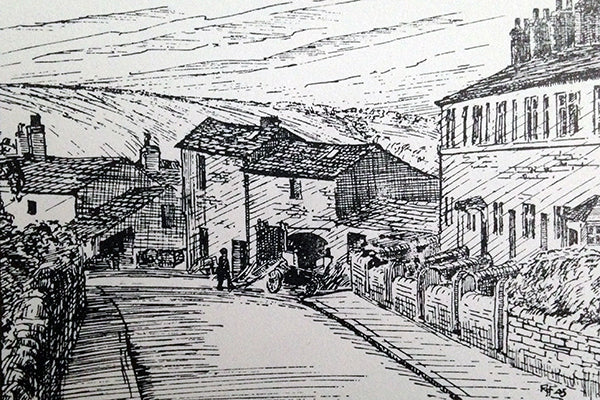 Canvas Print landscape sketch, wilsden, R Fawcett