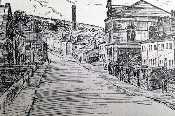 Canvas Print landscape sketch, wilsden, R Fawcett