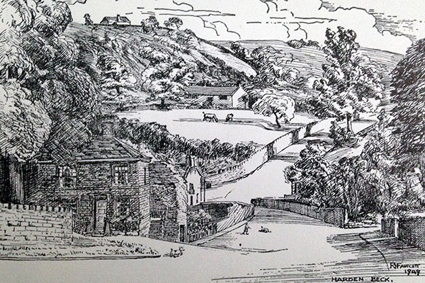 Canvas Print landscape sketch, wilsden, R Fawcett
