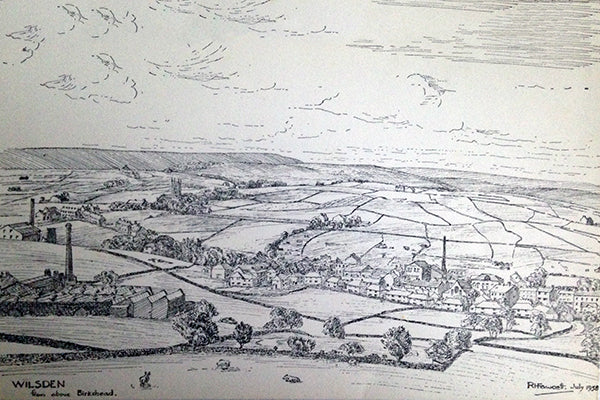 Canvas Print landscape sketch, wilsden, R Fawcett