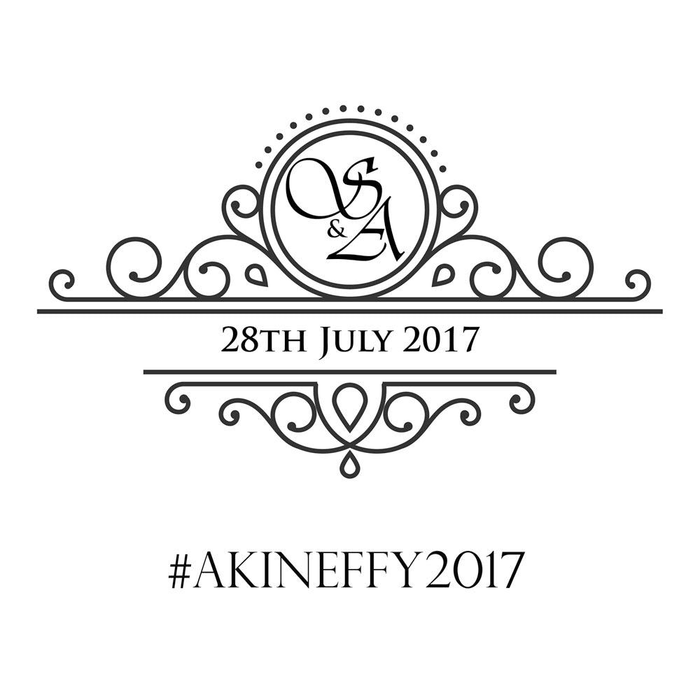 Personalised wedding aisle runner, formal, initials and wedding date