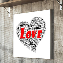 Load image into Gallery viewer, LOVE Heart Text Montage
