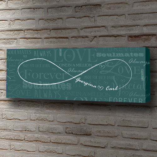 Infinity Canvas gift wedding anniversary Christmas Birthday.