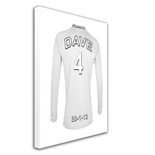 Load image into Gallery viewer, Tottenham Hotspurs Football Club  white personalised football shirt canvas
