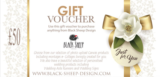 gift voucher gift card now available on Balck Sheep design website