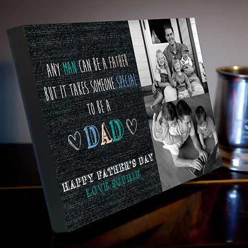 2 Image Father's Day Collage Canvas
