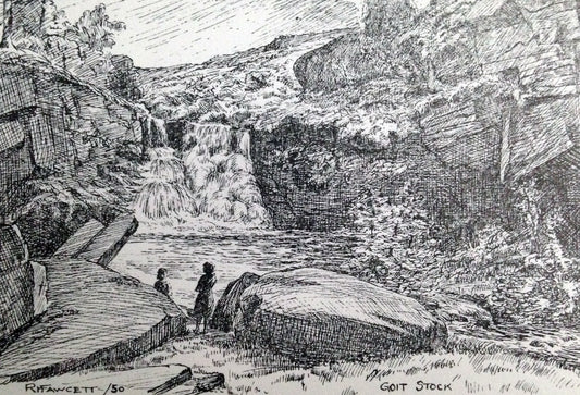 Christmas Card, Wilsden, Landscape Card, Sketch, R Fawcett