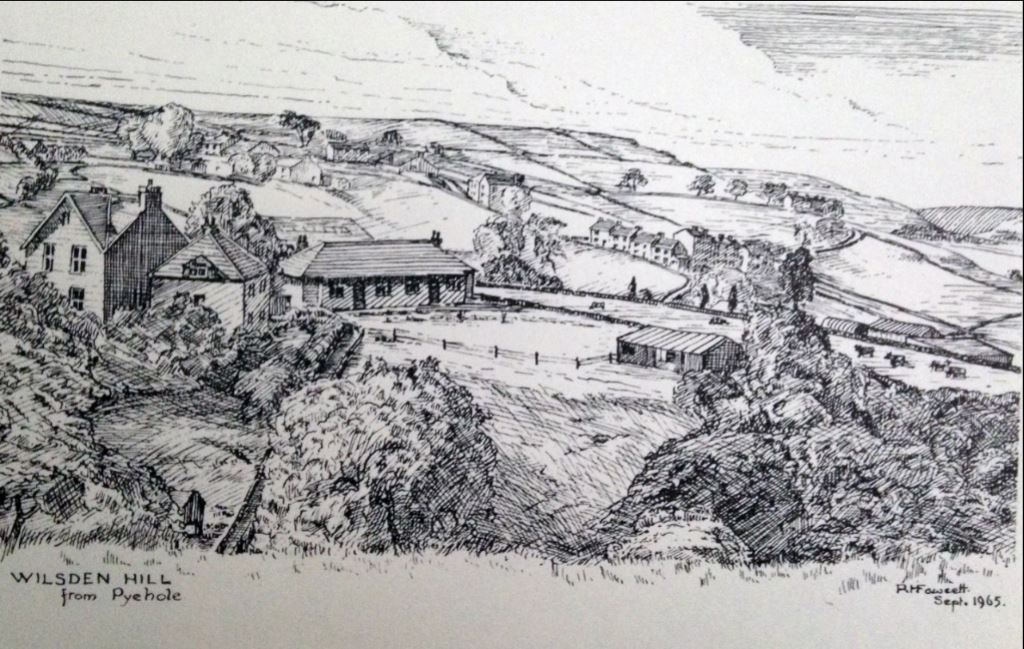 Christmas Card, Wilsden, Landscape Card, Sketch, R Fawcett
