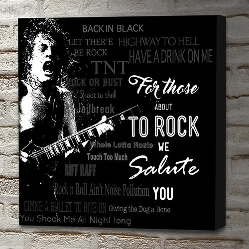 ACDC Tribute canvas rock icons