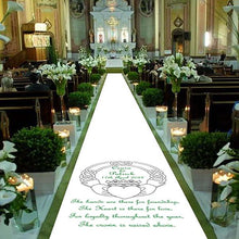 Load image into Gallery viewer, personalised wedding aisle runner Irish theme Cladagh
