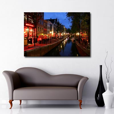 Amsterdam Red Light Canvas