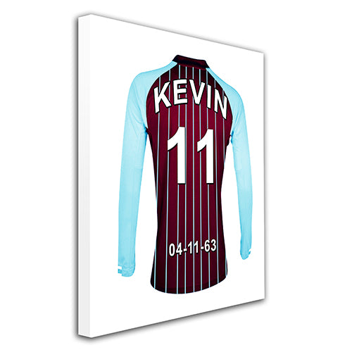 Aston Villa Personalised Football Shirt Canvas