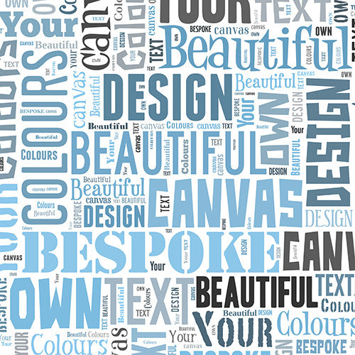 Text montage canvas blues and greys