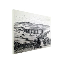 Load image into Gallery viewer, Canvas Print landscape sketch, wilsden, R Fawcett
