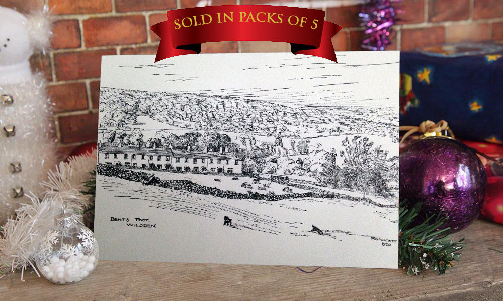 Christmas Card, Wilsden, Landscape Card, Sketch, R Fawcett