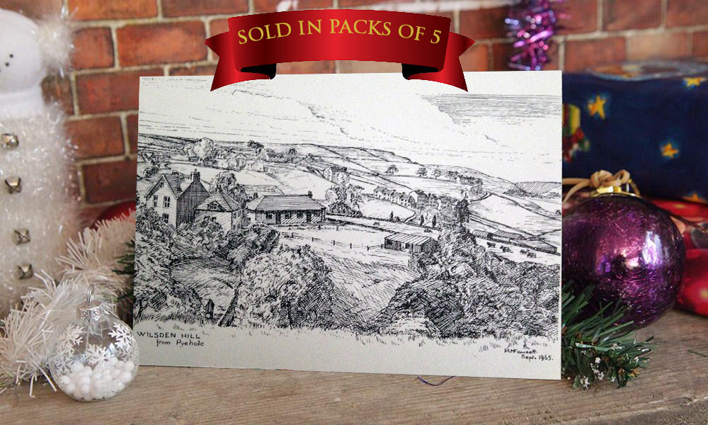 Christmas Card, Wilsden, Landscape Card, Sketch, R Fawcett