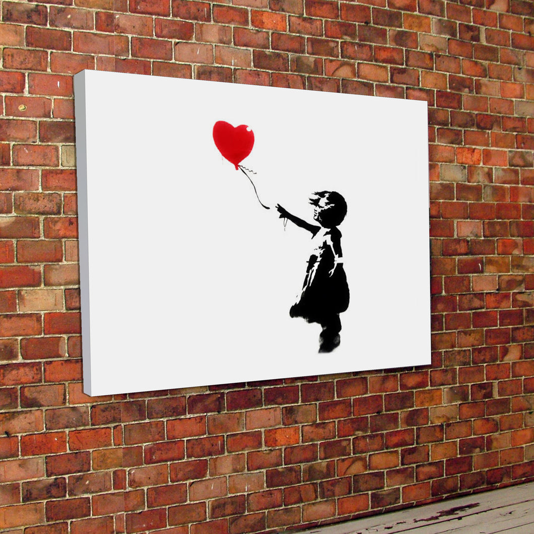 Banksy print Love Ballon Canvas