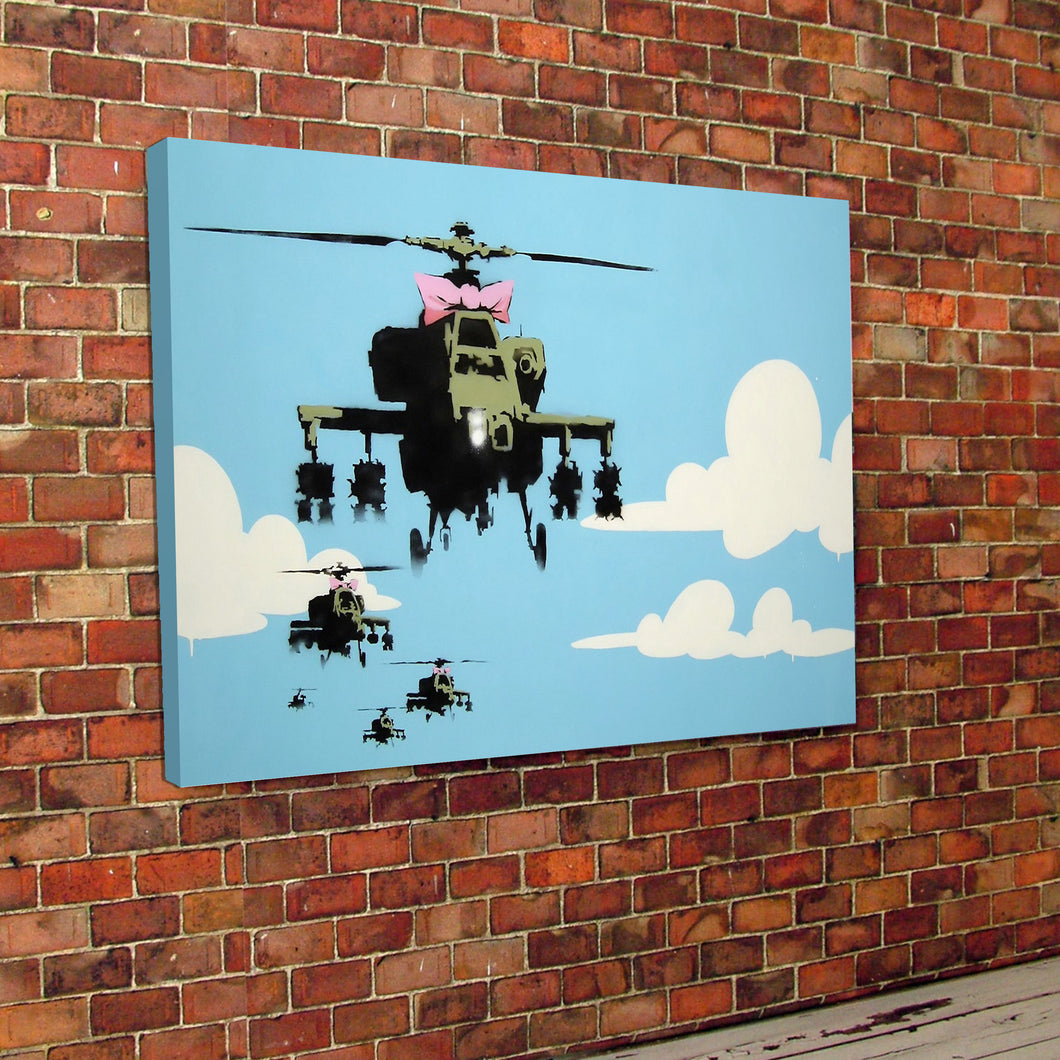 Banksy Helicopter Canvas