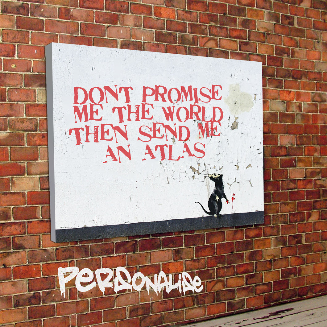 Personalised Rat Daubs Banksy Canvas
